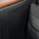 Set of  two black leather Art Deco design armchairs