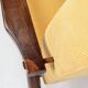 Scandinavian armchair retro yellow corduroy design by H.Lis