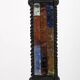 Poliarte Brutalist Italian Wrought Iron and Color Raw Glass Floor Lamp, 60
