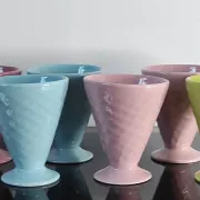 Coupes à glace vintage en céramique