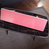 Vintage red formica shelf