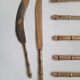 Bamboo pattern brass serving cutlery