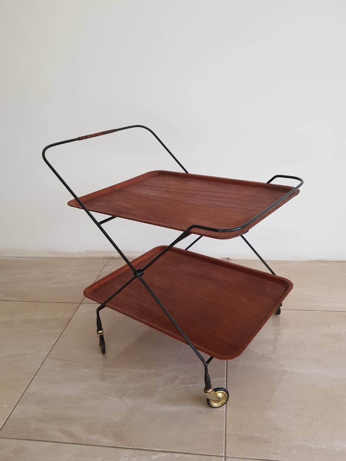 Mid-century modern, teak bar, Paul Nagel, Sweden, 1960s.