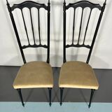Italian Vintage set of two side Chiavari chairs from 50s