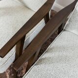 Paire de fauteuils beiges vintage 1960