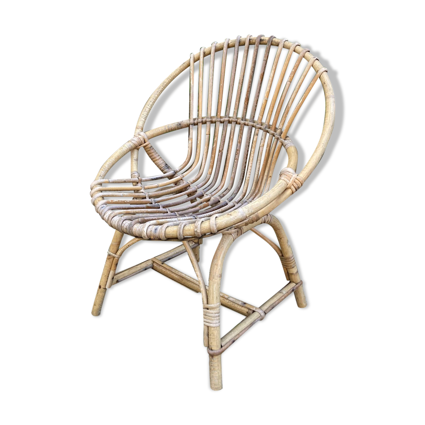 Rattan armchair for vintage children