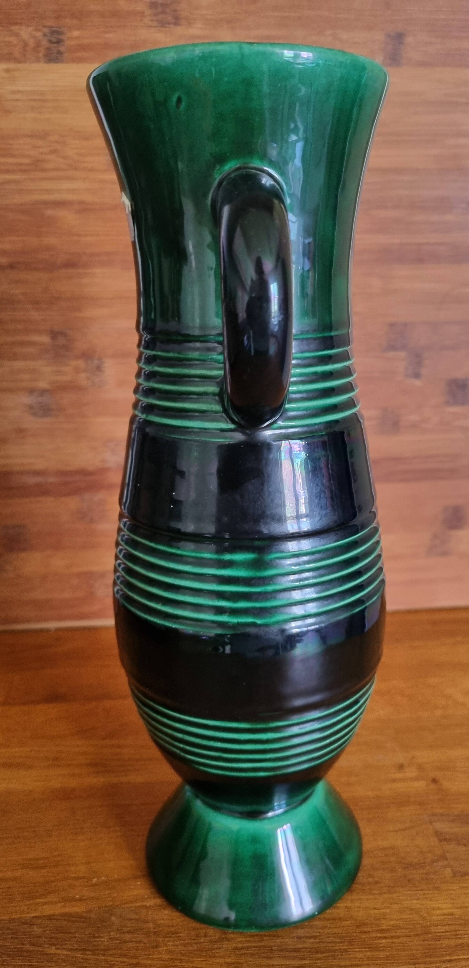 Large St Clément vase B Letalle 32cm Art Deco 1940s - 1950s
