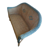 Sofa bench. Vintage rattan