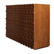 Contemporary Craftsmanship Solid Wood Pair of Brutalist Italian Sideboards