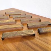 Art Deco style gold knife holder set