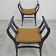 Pair of Gondola stools from the Secession movement in black lacquer, 1910s.