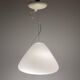 White glass pendant " Capsule " designed by Ross Lovegrove for Artemide. Italy 2010