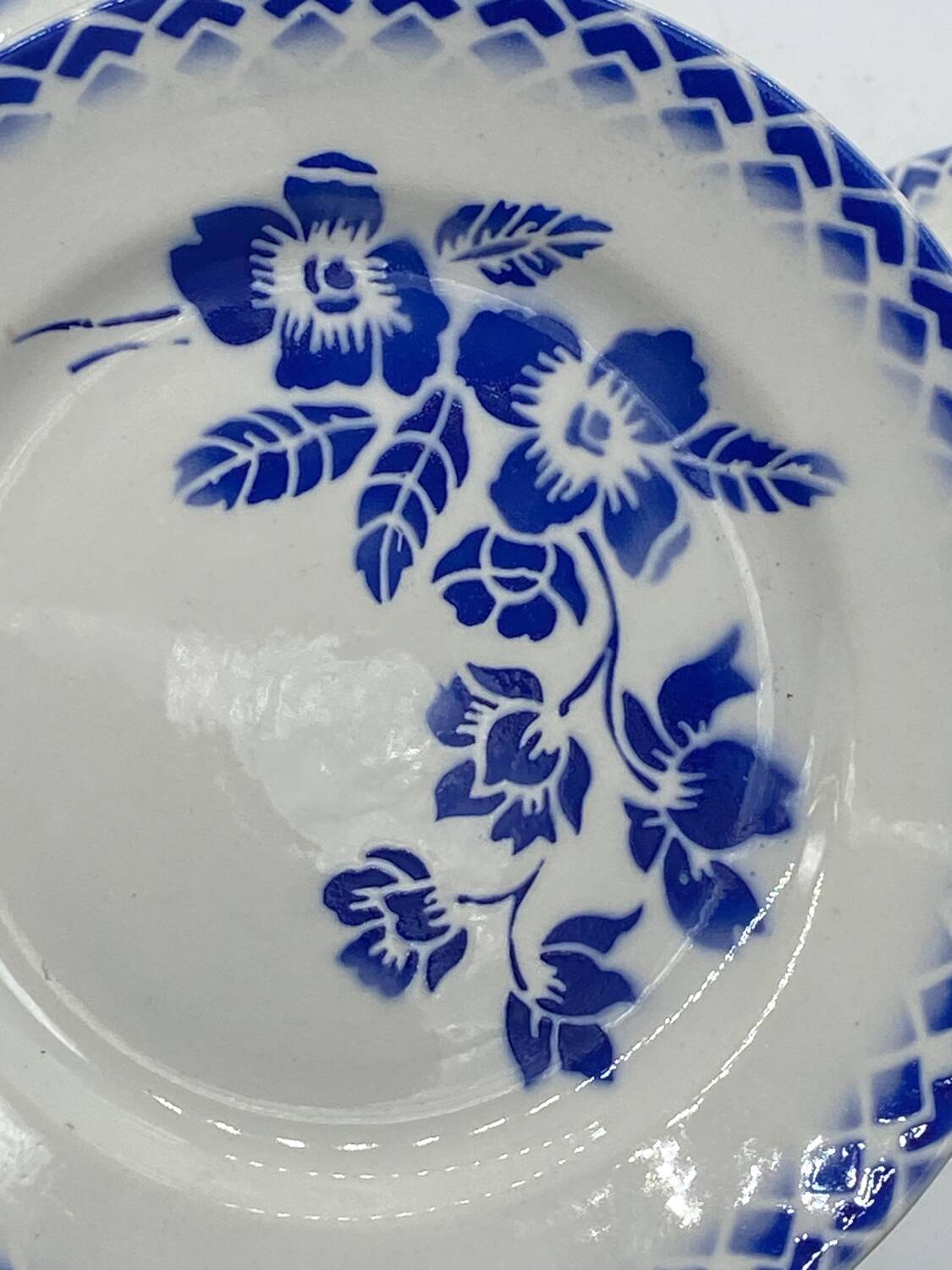 Service of 12 dessert plates, Sarreguemines / Digoin, DONON, vintage, old
