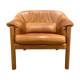 Scandinavian chair teak and leather design 1960