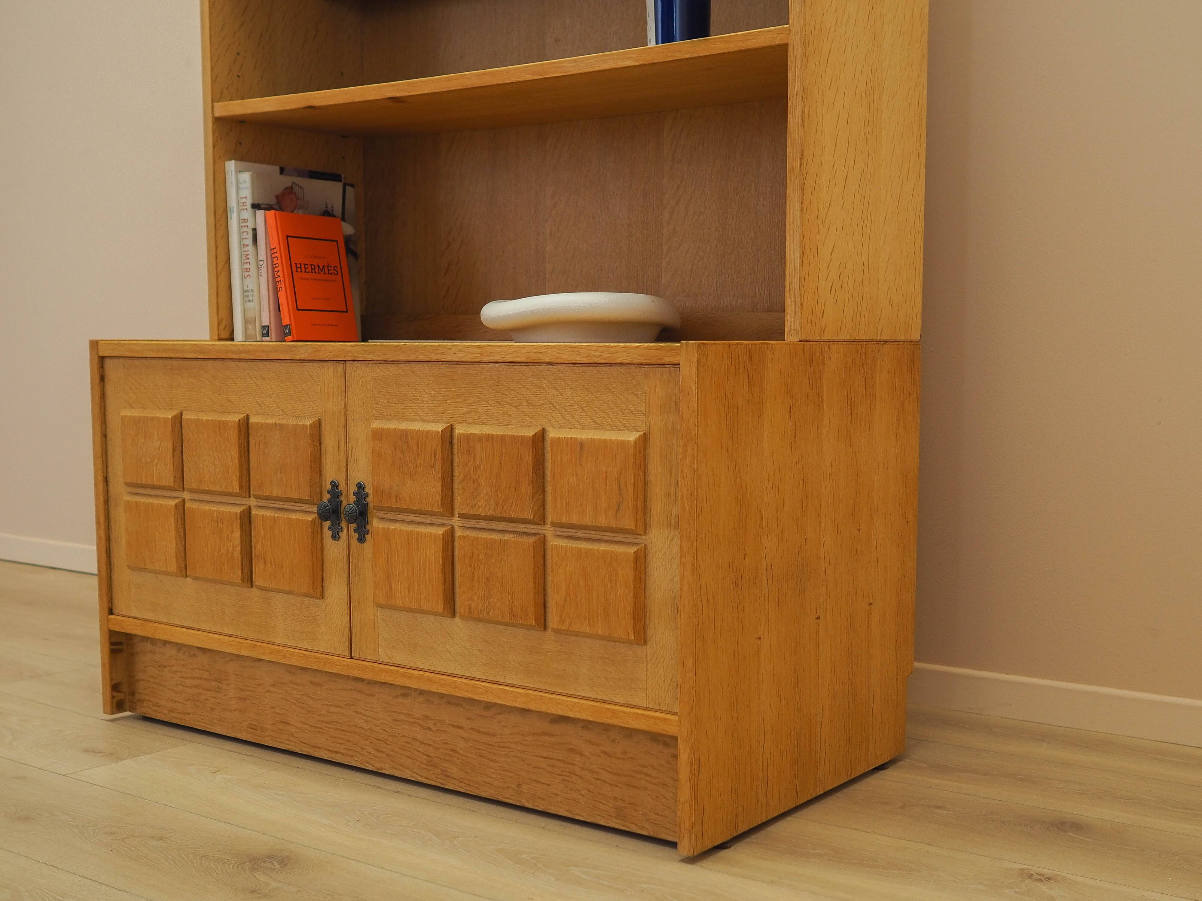 Henning Kjærnulf Oak Bookcase with Glass Doors, Danish 1960s
