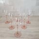 6 Verres à vin / verre à pied Rose