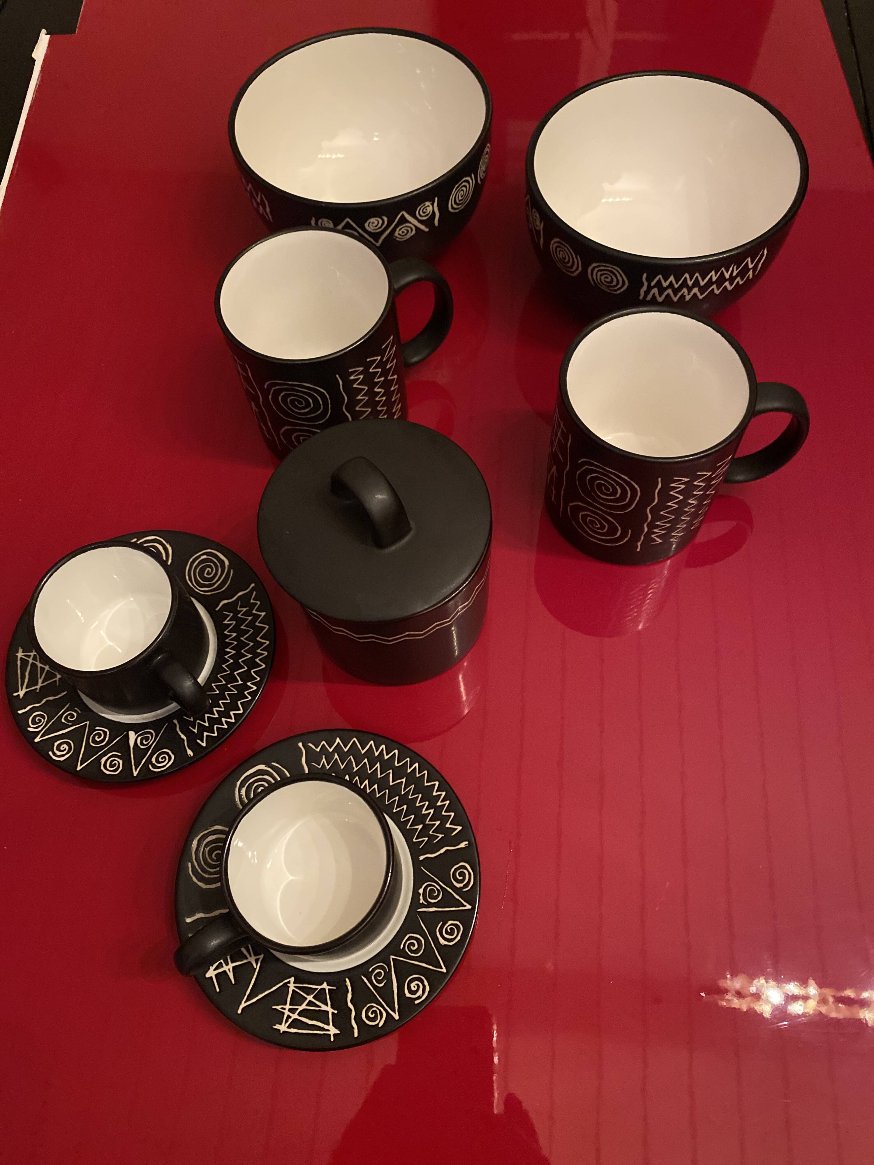 Scraffito Habitat Service 9 pieces