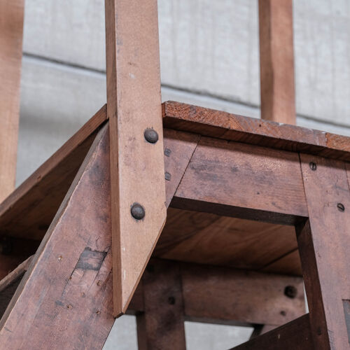 Escalier industriel en français en bois