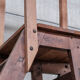Antique industrial wooden french staircase