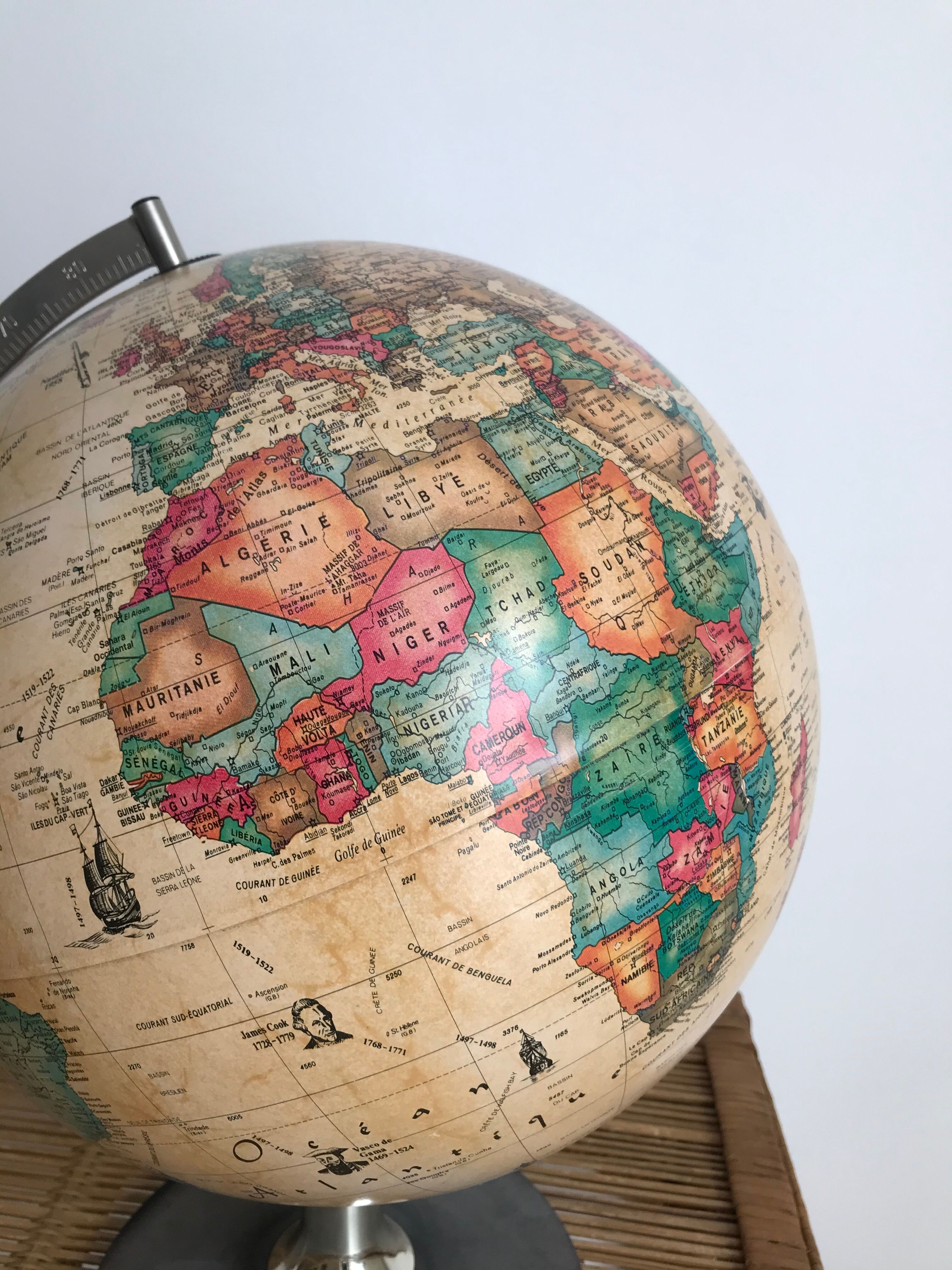 Scanglobe globe "world antique" made in denmark 1981