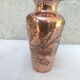 Vase en cuivre repoussé a decor de chardons