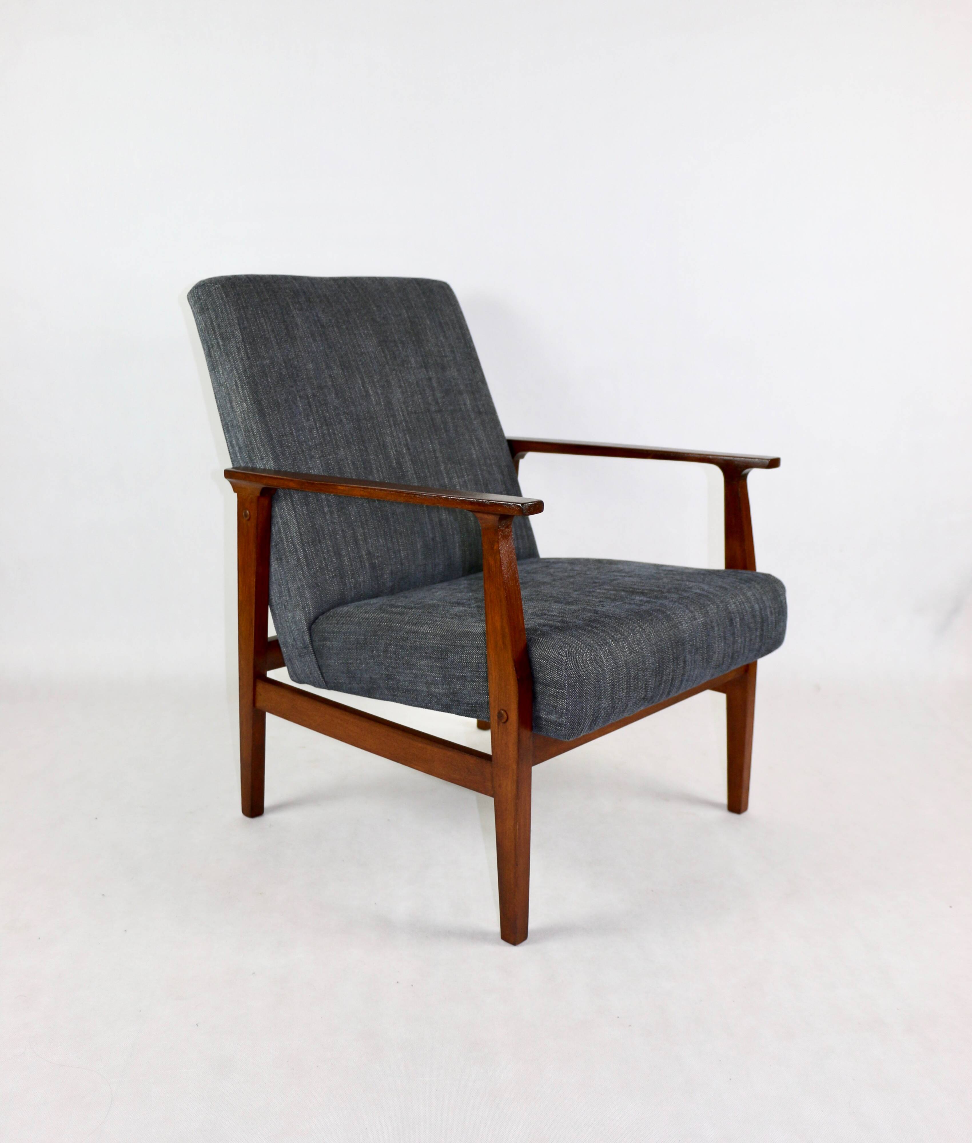 Vintage Black Club Armchair, 1970s