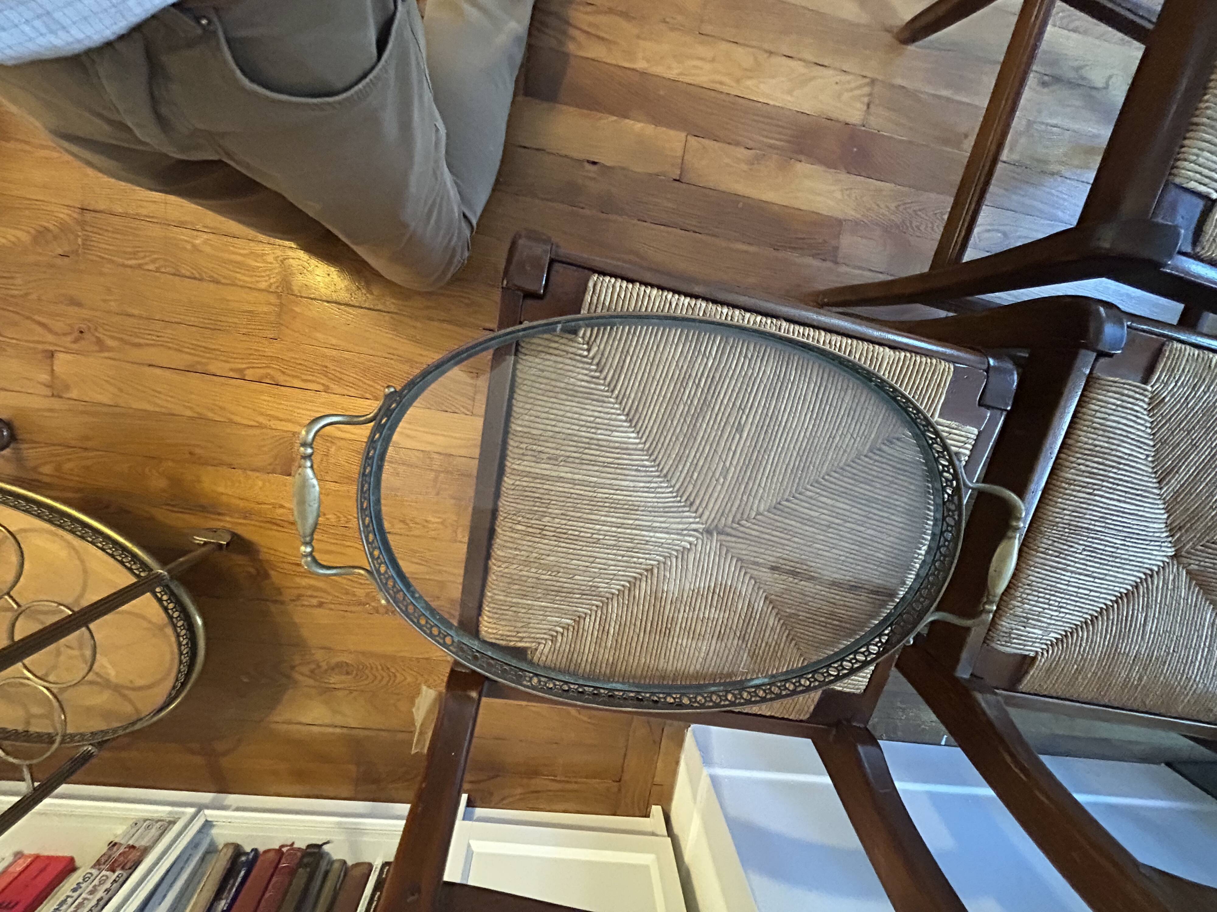 Louis XVI rolling dessert trolley