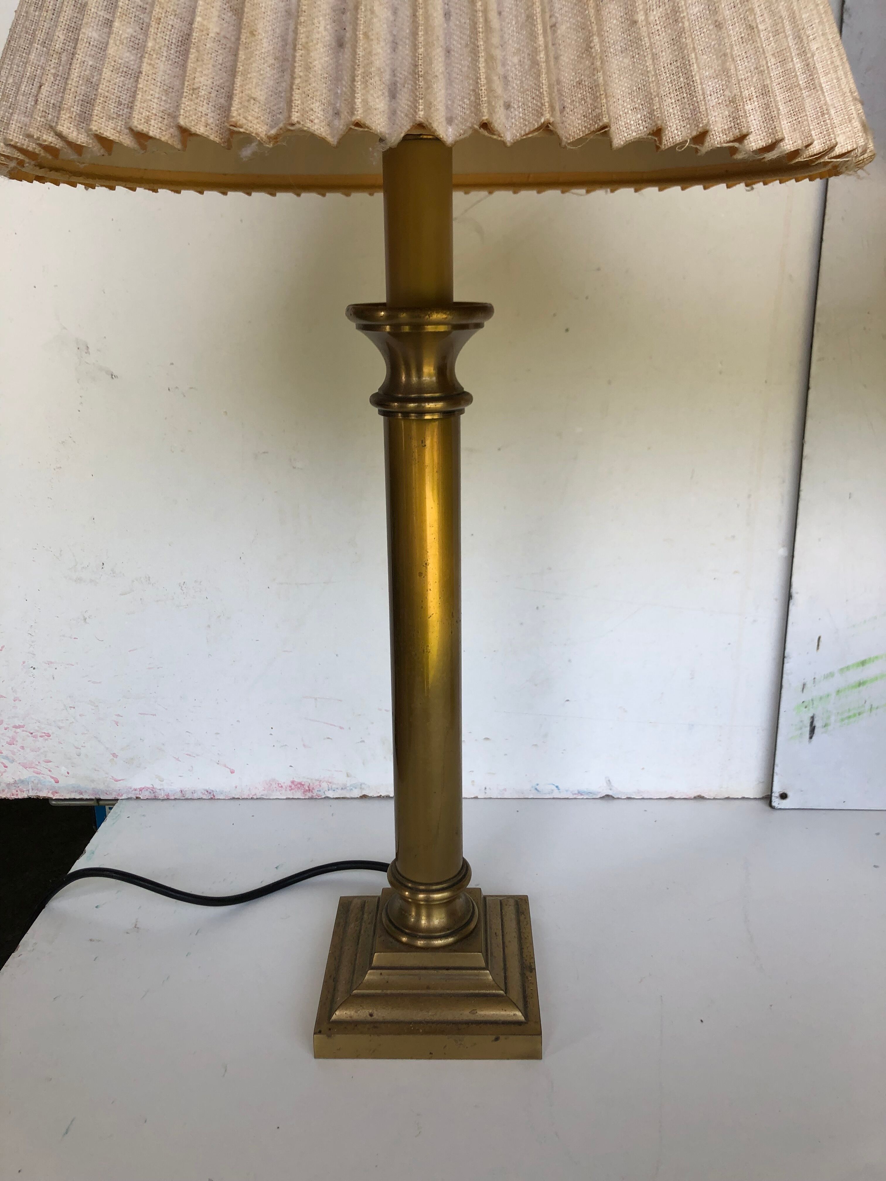Solid brass lamp