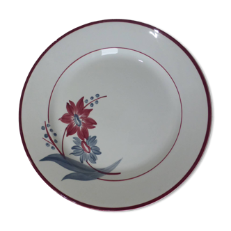 Vintage round plate from Gien model Jeannette 231110