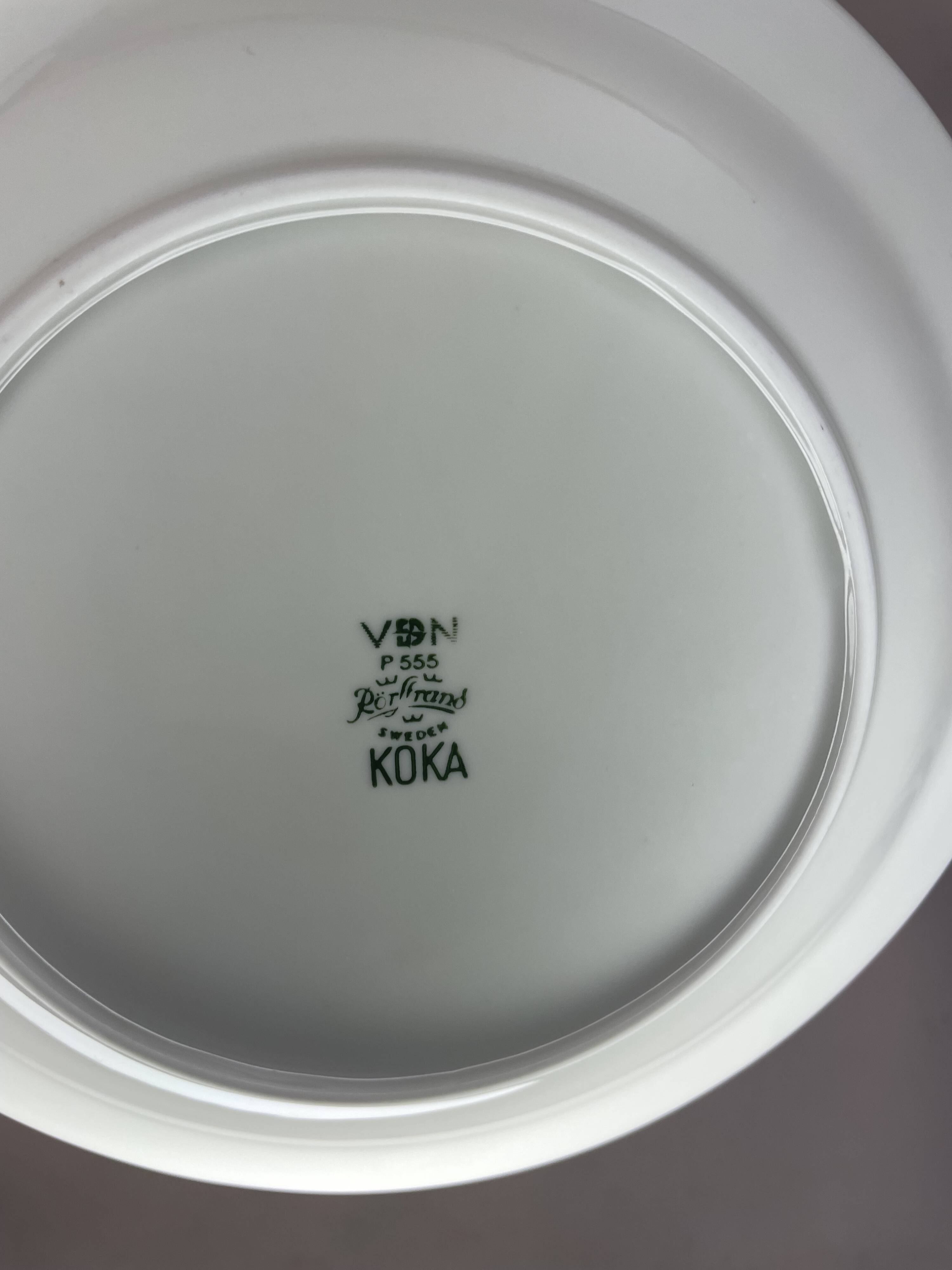 Design tableware service by Hertha Bengtson for Rörstrand, Sweden, in glazed stoneware.