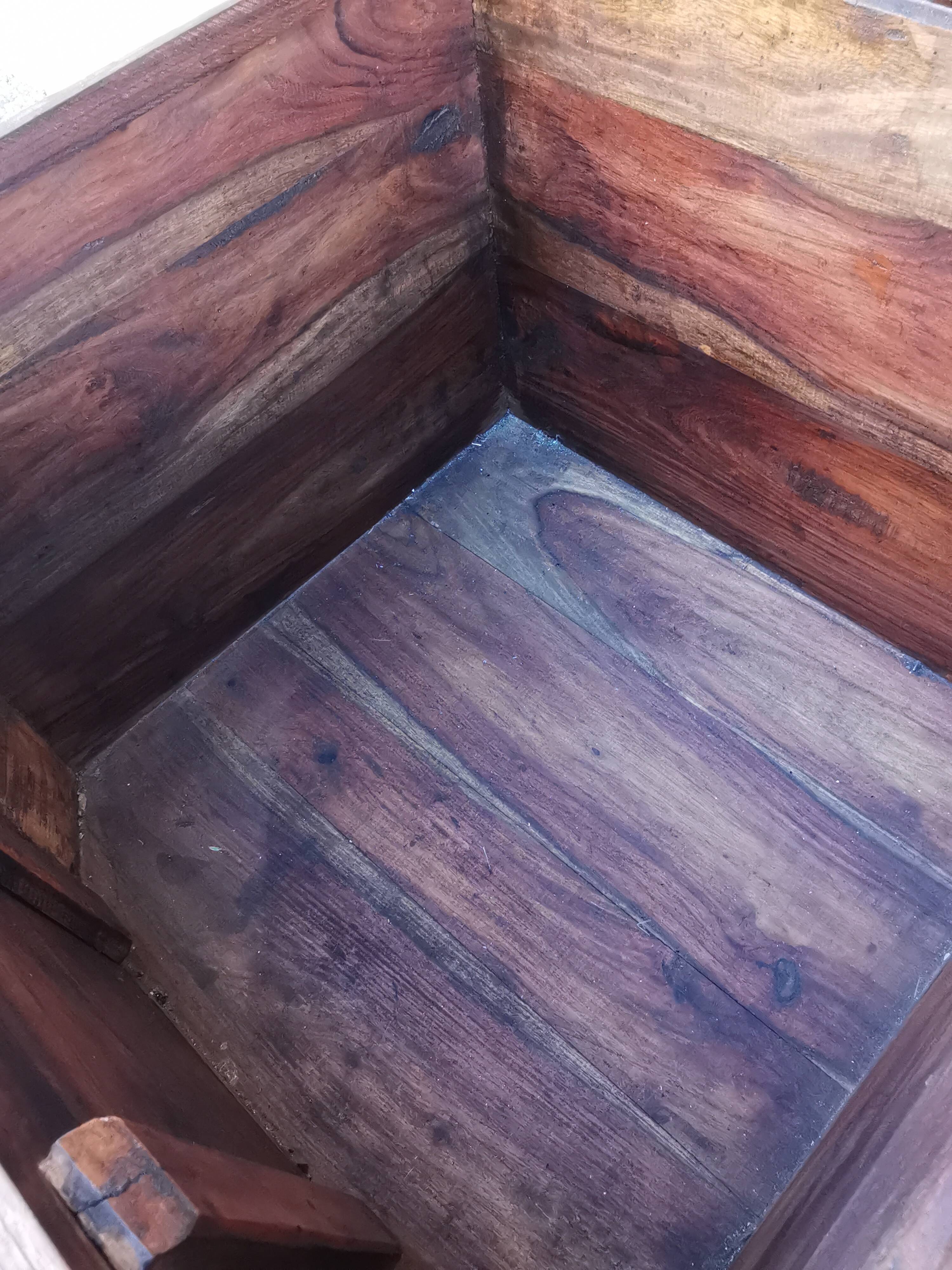 Old chest made of rosewood of the Indies