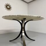 Round marble table T69 design Osvaldo Borsani for Tecno year 70