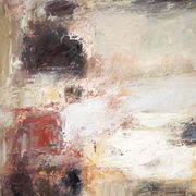 Oil on canvas signed Monique Humbert, abstract composition, wall painting, interior decoration.