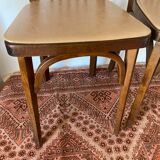 Baumann bistro chairs in wood and skaï