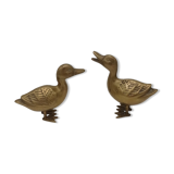 Pair of brass ducks