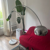 Arc floor lamp design with marble base BHV – contemporary style