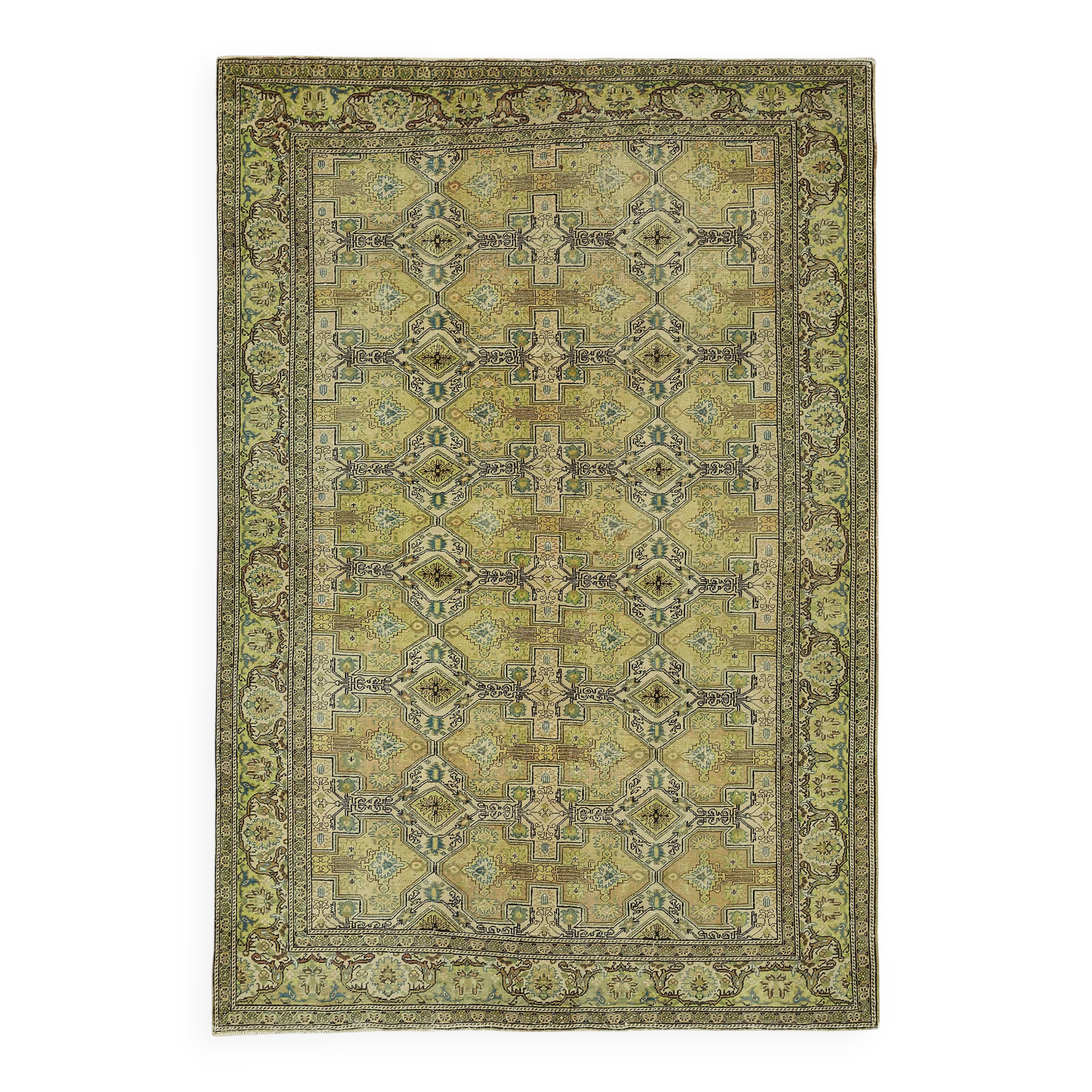 Turkish Wool Vintage Kayseri Rug 194 cm x 288 cm