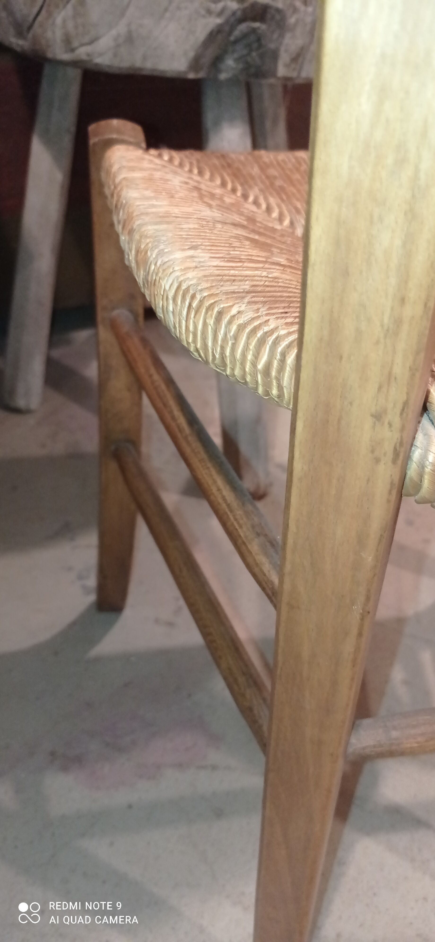 Old straw chair
