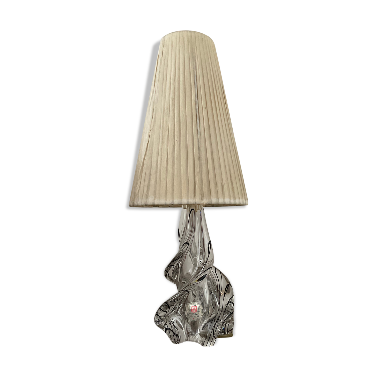 Vintage crystal lamp France 60s-70s