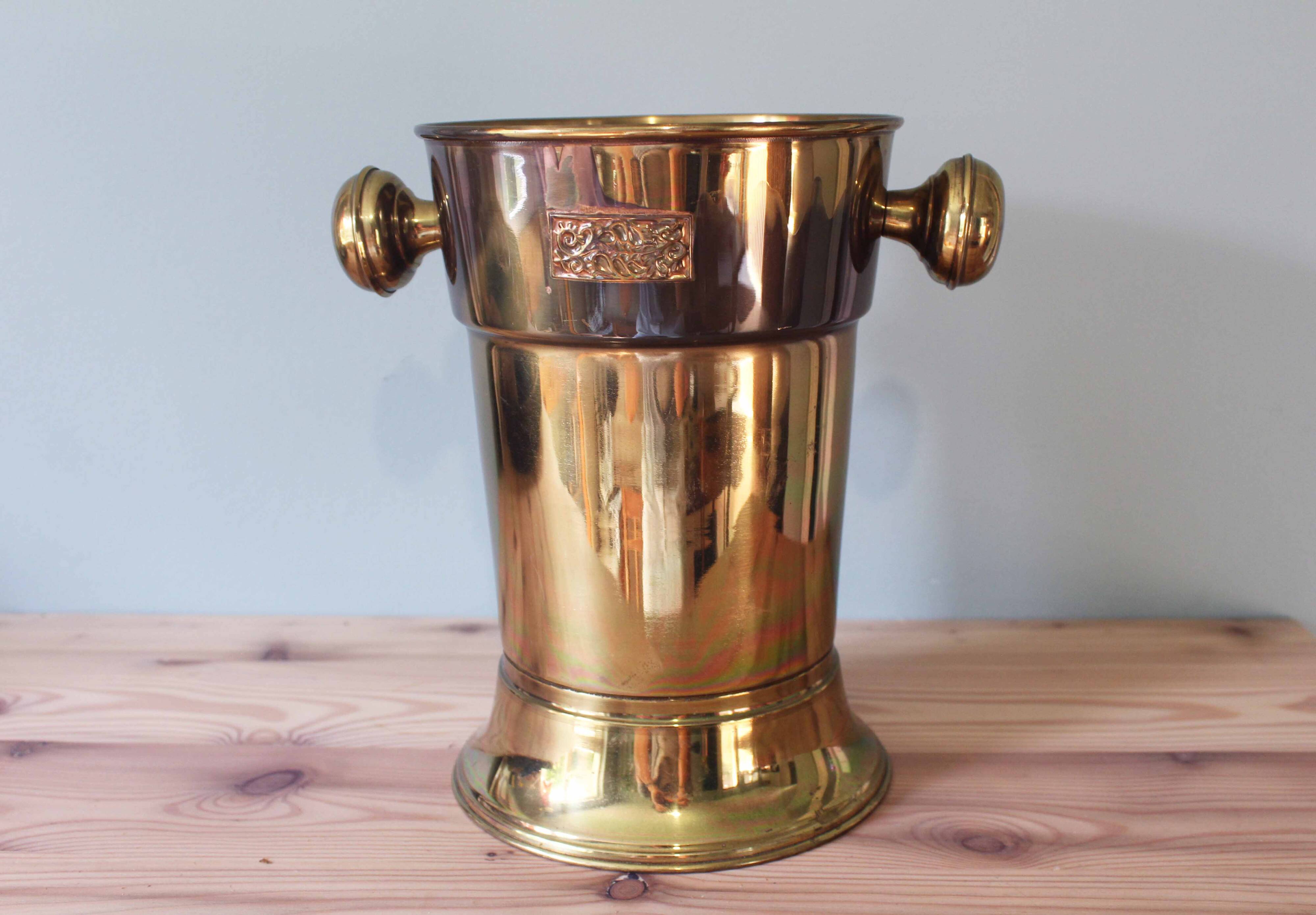 Vintage brass ice bucket