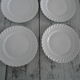 4 Flat plates Haviland model white torso Limoges France