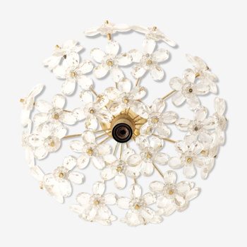 Ceiling flowers in murano glass and brass