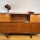 Mid Century Retro Vintage Teak Sideboard 1960 Bureau Flap + Cocktail Bar