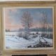 Rateau "Snowy landscape" framed HST painting