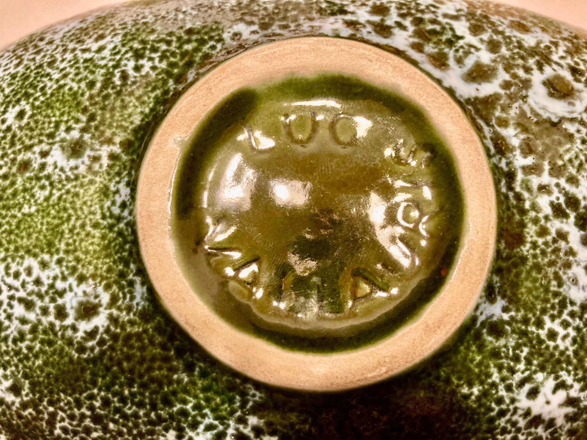 Ceramic fruit cup, signed luc Vallauris 1950 - vintage