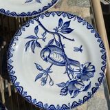 Set of six dessert plates HB Choisy le Roi Japanese model