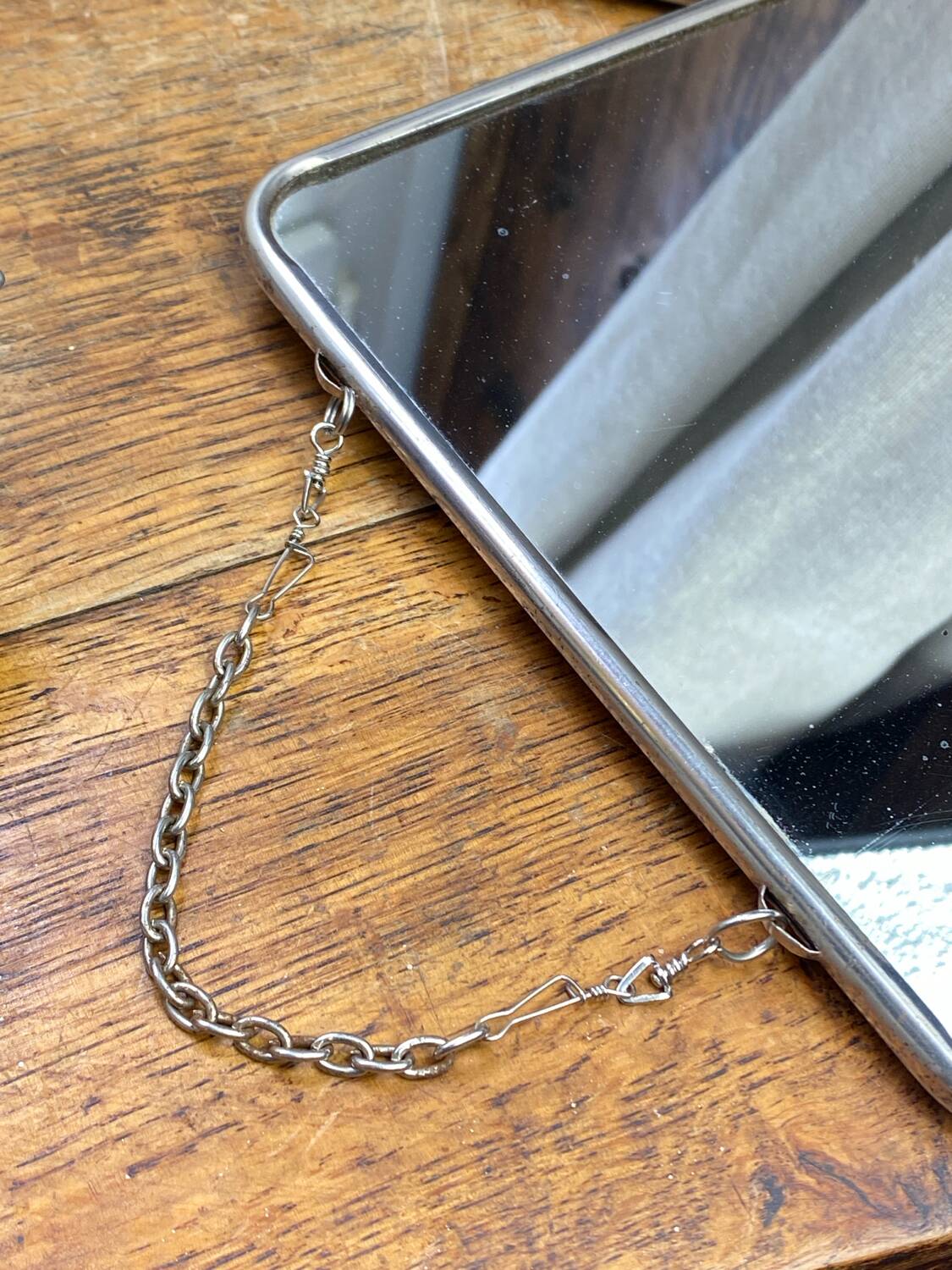 Silver-plated barber mirrors