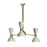 Italian Chandelier 3 Arms Ivory White