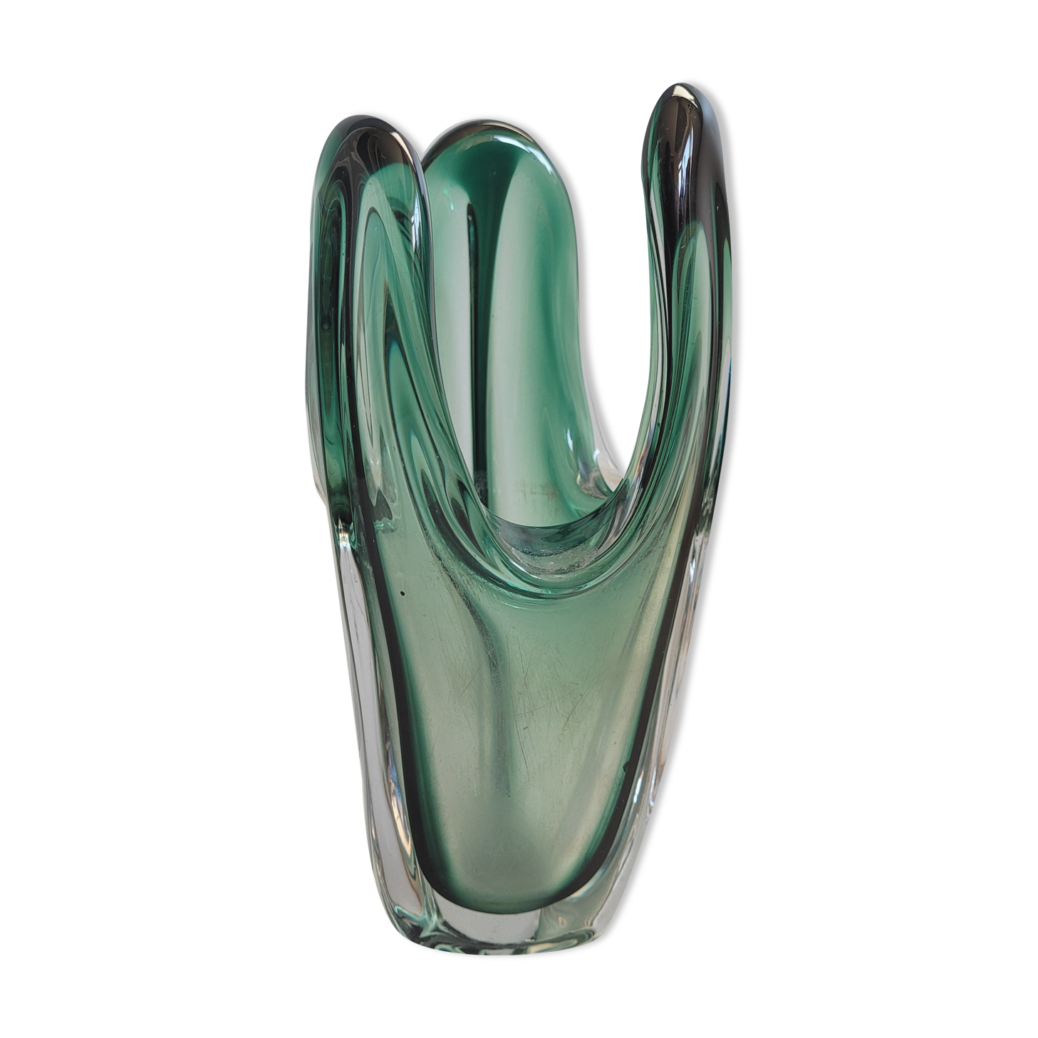 Green Murano vase