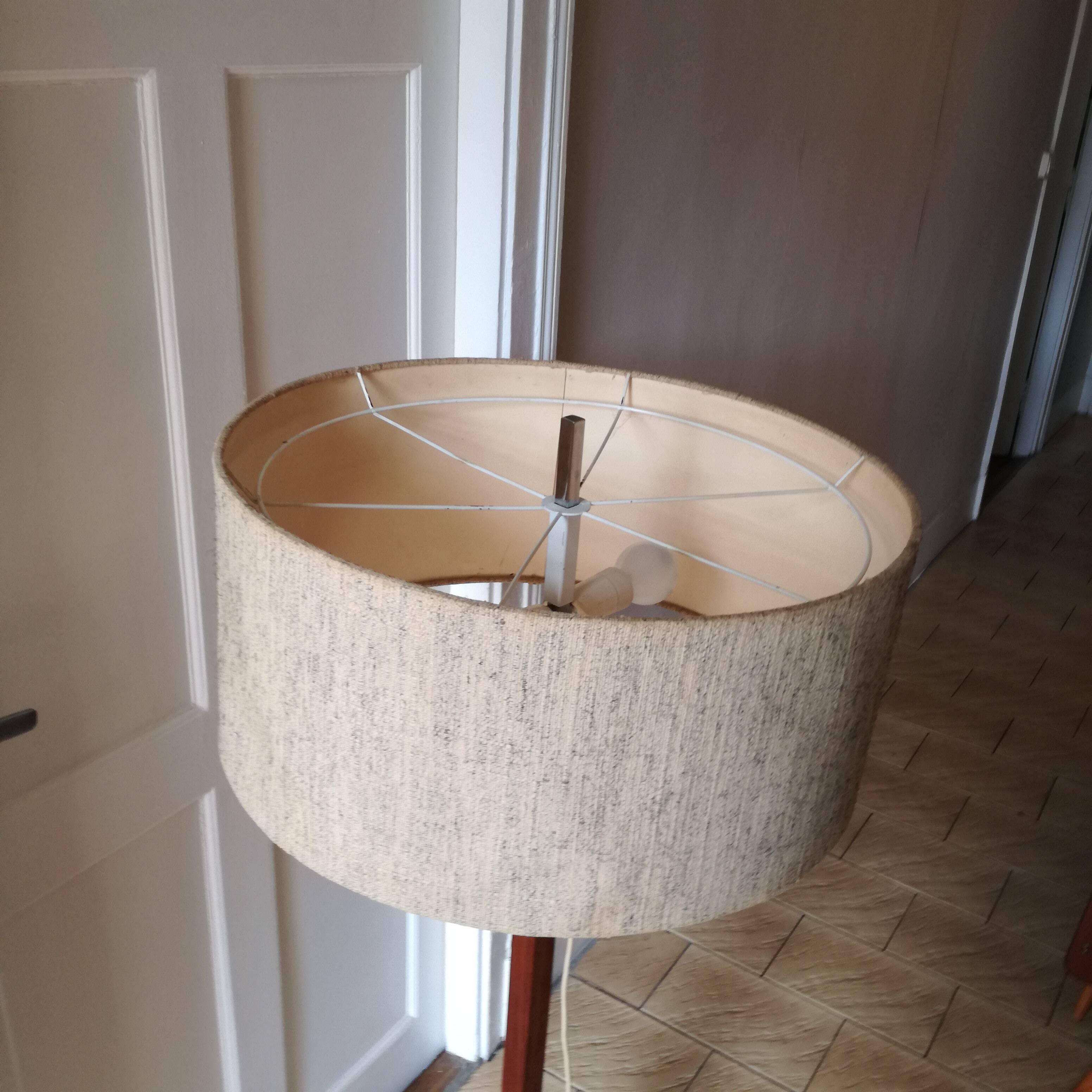 Adjustable floor lamp in walnut and metal 1960